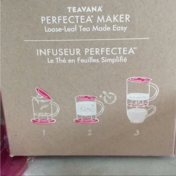 TEAVANA Fuchsia Pink Perfect Tea Maker NEW IN BOX - Picture 2 of 4